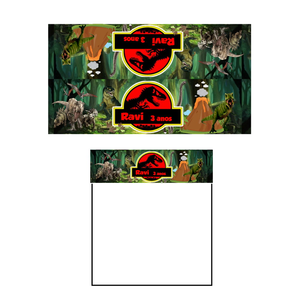 Lapela Personalizada – tema Dinossauro - Lapela para Lembrancinha, Aniversário