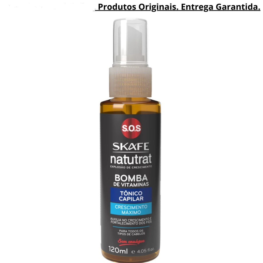 Tônico Capilar Skafe Natutrat 120ML: Crescimento Máximo