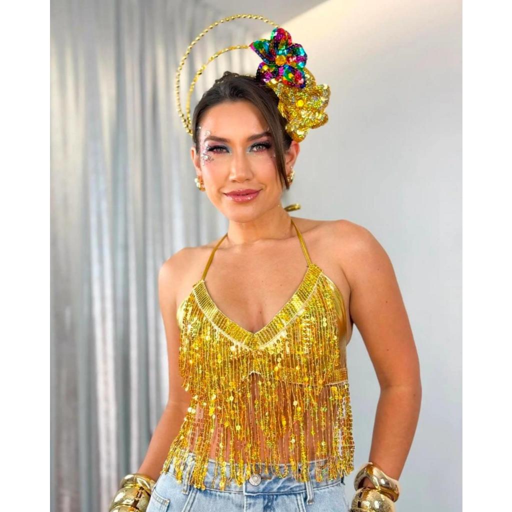 Cropped Lantejoula: Onde Comprar | BuscaProdutos