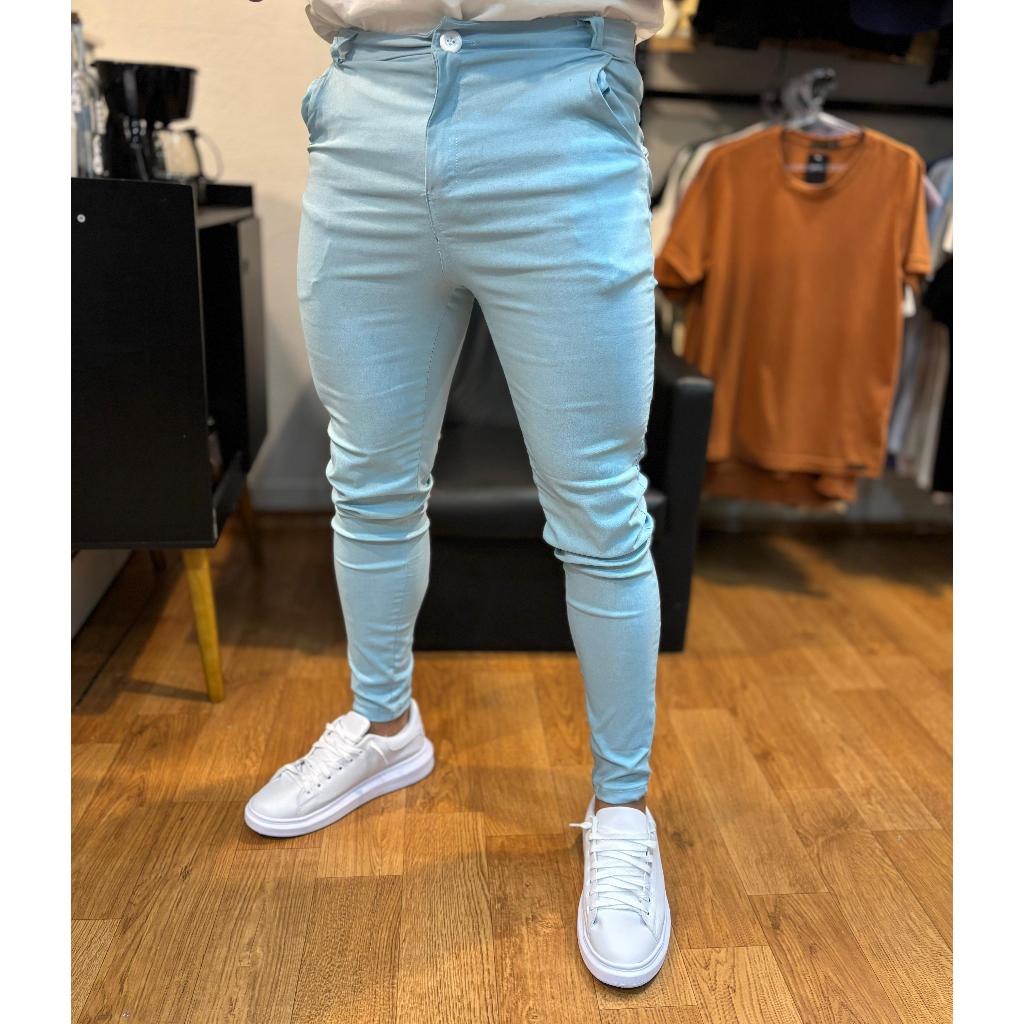 calça alfaiataria masculina skinny premium