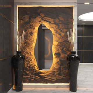 Espelho Orgânico Com Led 100x50 Grande Moderno Luxo