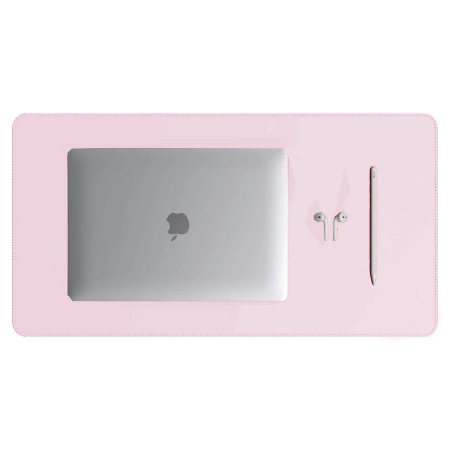 Mouse Pad Gigante Couro Sintético Ecológico Rosa Claro Premium