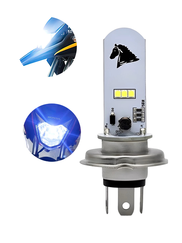 Lampada Moto H4 Super Led Efeito Xenon 8000k Titan 125/150/160/cb 300/xre 300/190 Stallion em Oferta na Shopee