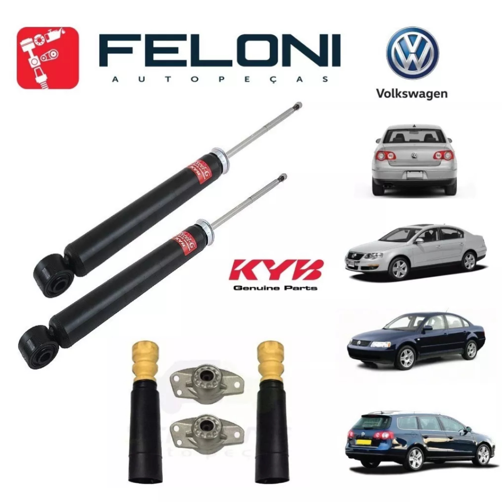 Kit Completo Amortecedor Traseiro Audi A3 2005 /2013 Kayaba