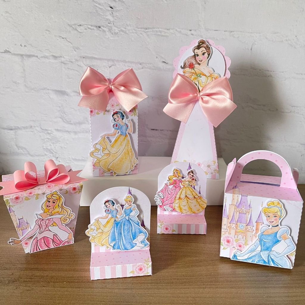 Kit personalizados Princesas - Lembrancinhas Princesas - Pegue e monte Princesas