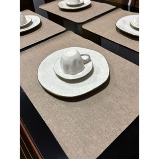 Kit Jogo Americano Retangular Mesa Posta 2, 4, 6, 8,10 peças Impermeável Limpa Fácil em PVC Sousplat em Oferta na Shopee