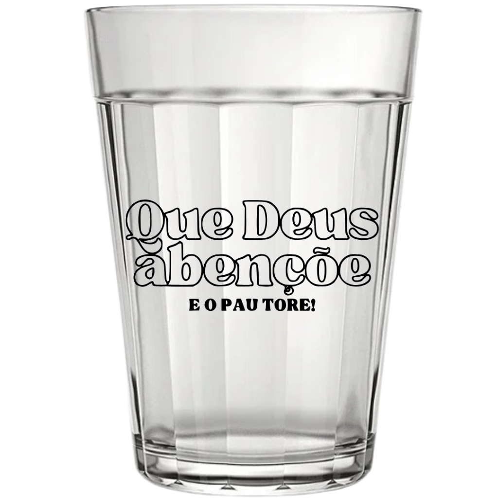 Copo Americano Bar 190 ml Nadir Personalizada Deus abençoe e o pau tore