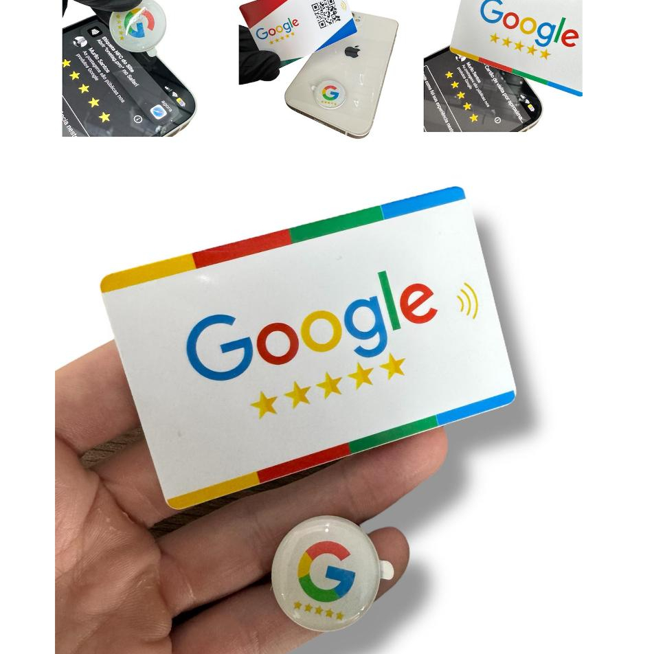 Kit Avaliação Google Cartão NFC c/ Qr code + Tag NFC