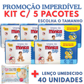 Fraldas Descartáveis + Sabonete e Lenço Umedecido | Promoção | P, M, G ou XG em Oferta na Shopee