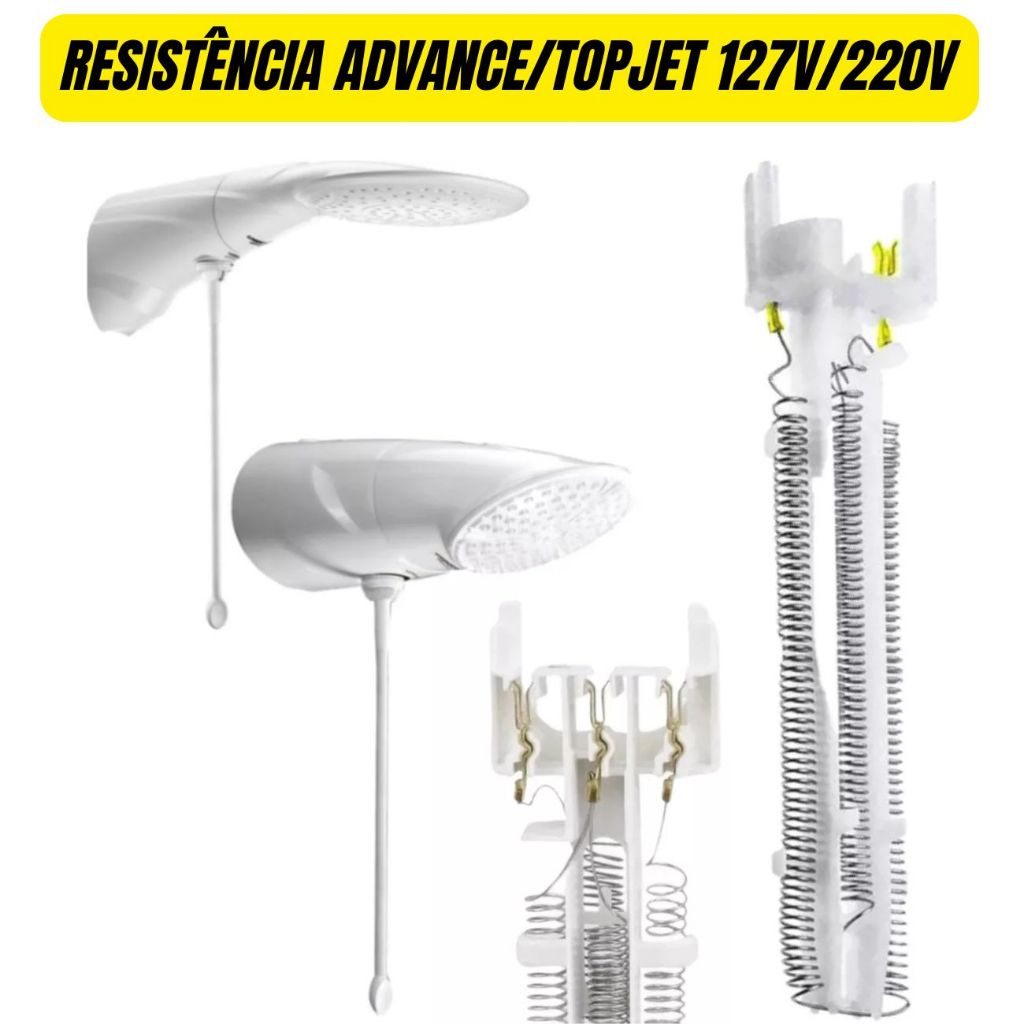 Resistência Advanced Top Jet Chuveiro Lorenzetti 220V (7500W) - 127V (5500W) em Oferta na Shopee