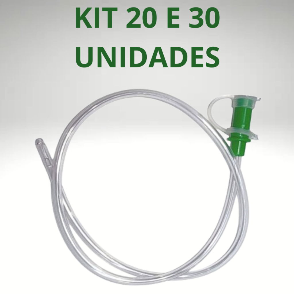 Sonda Uretral Nº10 Siliconada Kit Com 20 e 30 Unidades