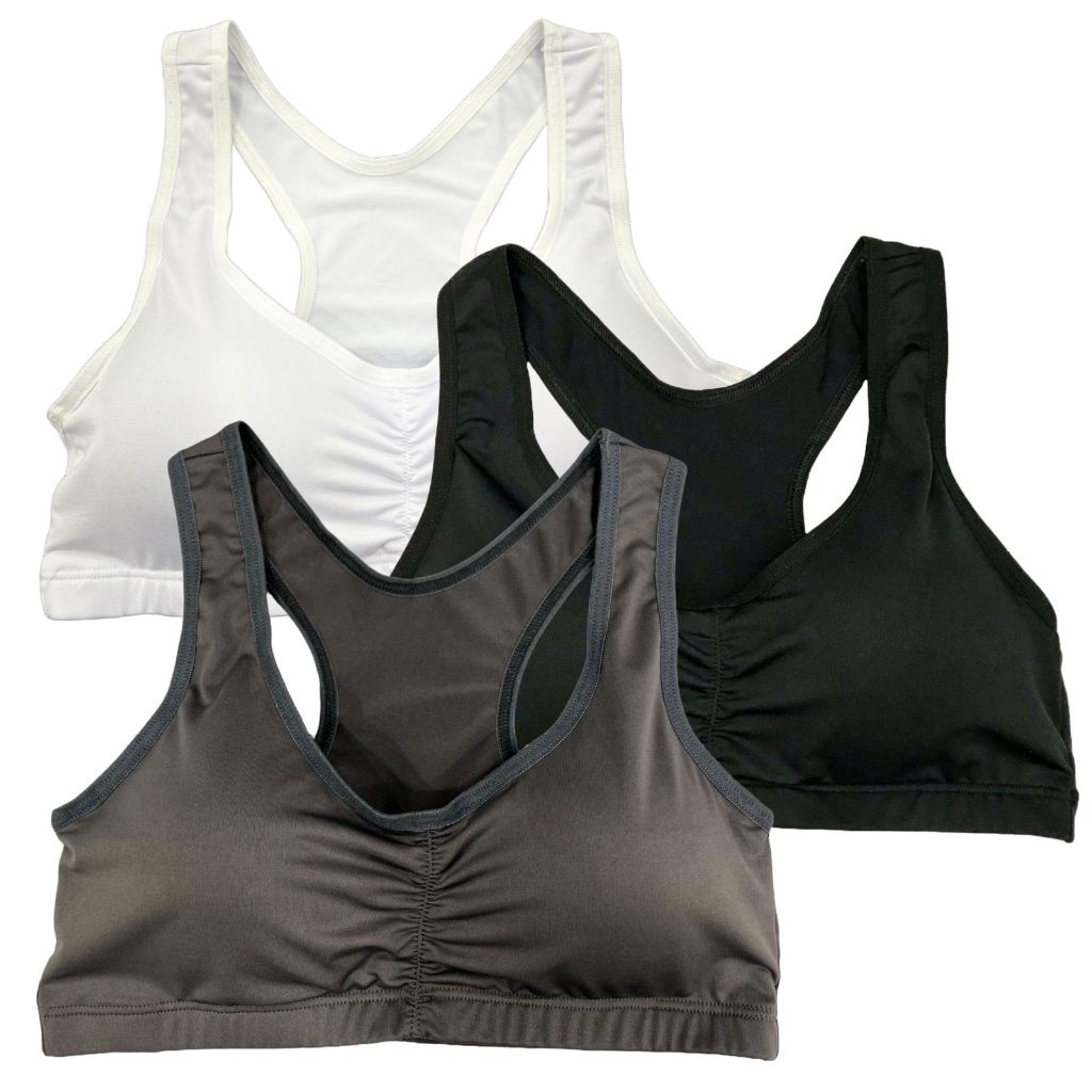 Kit 3 Top Fitness com Bojo Removível Nadador Academia