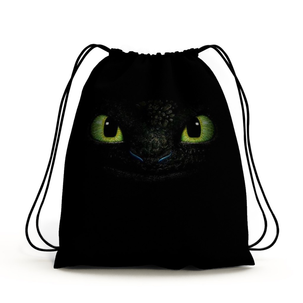 Mochila de Tecido Bolsa Saco Estampada Banguela Como Treinar o Seu Dragão