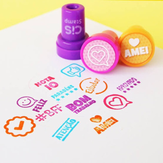 Coleção Carimbos para Professores Pedagógicos Divertidos e Personalizados Fofos: Volta às Aulas em Oferta na Shopee