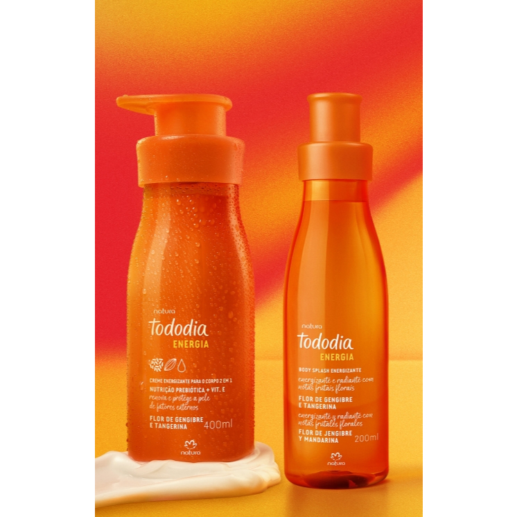 Kit Tododia Energia Flor de gengibre e Tangerina com Body Splash