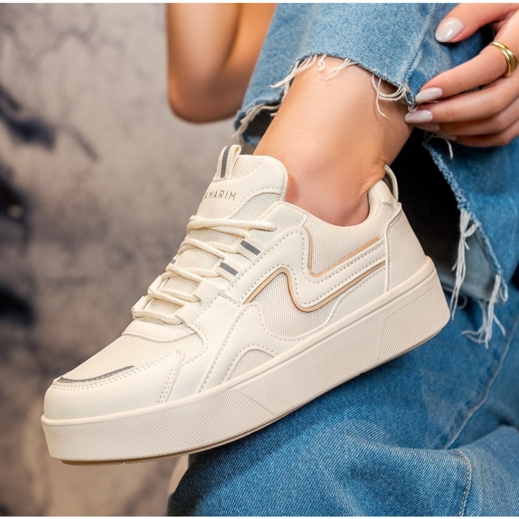 Tênis Casual Feminino Ramarim Plataforma Branco Estilo Conforto
