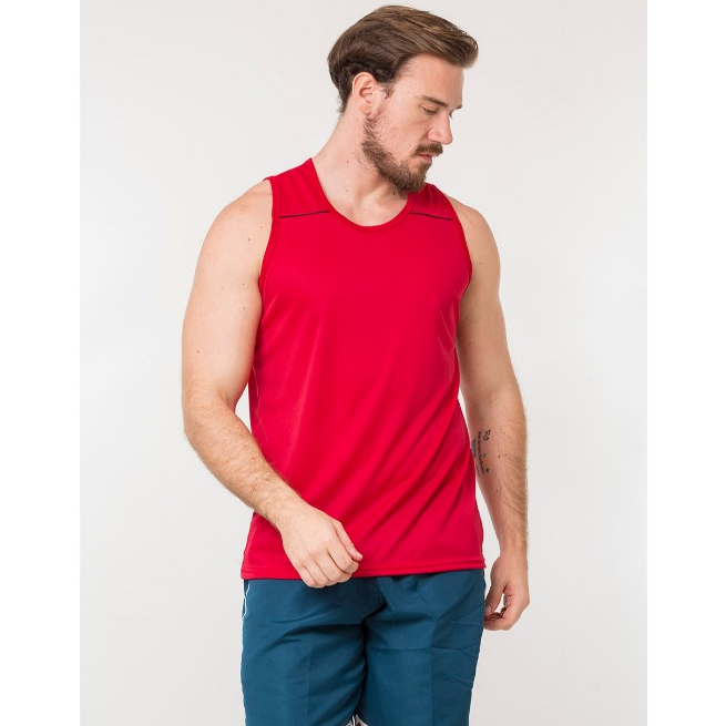 Camiseta masculina regata dryfit LISA 100%poliester respiravel leve para treinos corridas academia