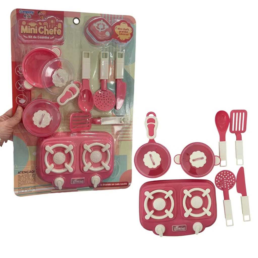 Kit Brinquedo Cozinha Infantil Com Acessórios, Brinquedo Menina, Panelinhas Cozinha Mini Chef