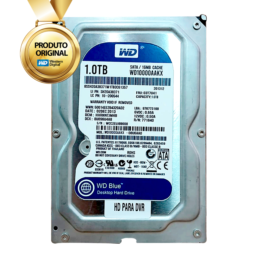 Disco Rígido HD Interno Multimarcas Video 3.5 1TB 1000gb