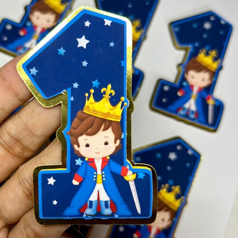 20/30/40 Aplique 3d Numero Pequeno Principe dupla camada impresso e lamicote - Fazemos todos os temas personalizados