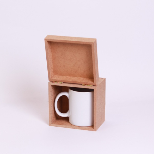 CAIXA DOBRADIÇA 11x13x11cm | P/ 1 CANECA MDF MADEIRA LEMBRANÇA PRESSKIT CASAMENTO em Oferta na Shopee