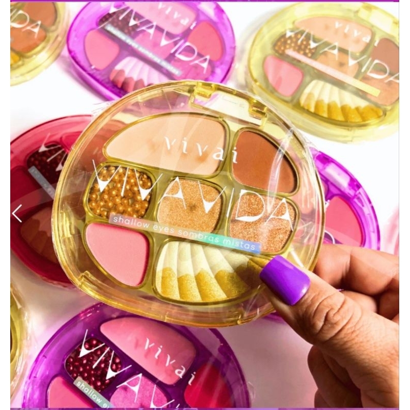 maquiagem carnaval paleta de sombras vivai