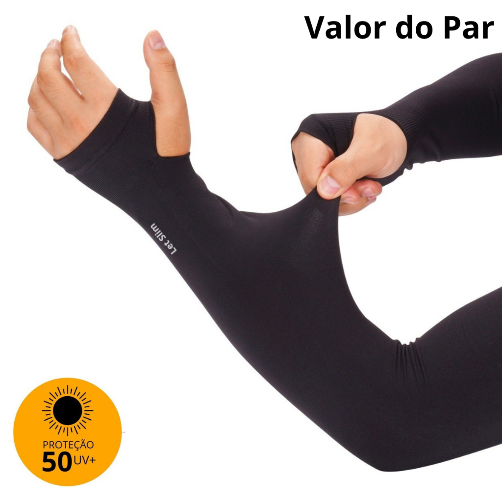 Manga Manguito de Proteção Solar Braços Ciclismo Motoqueiro