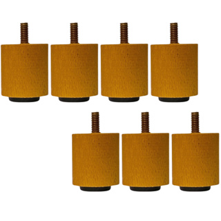Pés de Cama Box Com 7 Unid Pezinho Madeira Rústico 4cm Casal ou Solteiro Queen King pé Universal em Oferta na Shopee