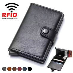 Carteira de Cartão POP-UP Automática, Ultrafina e Antifurto RFID