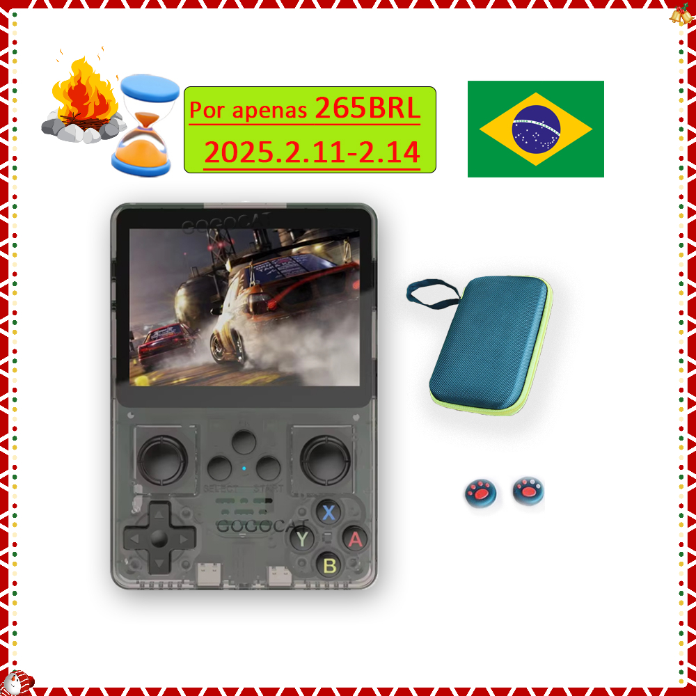 R35S Console de jogos portátil retrô controlador portátil de mão R36S de 64G Console de jo...