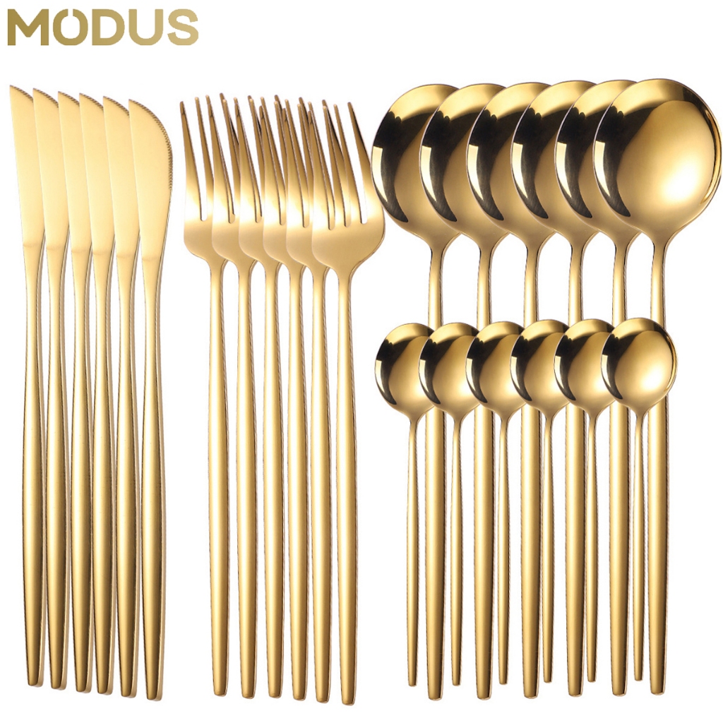 MODUS Conjunto De Talheres De Aço luxo Inoxidável 24pcs