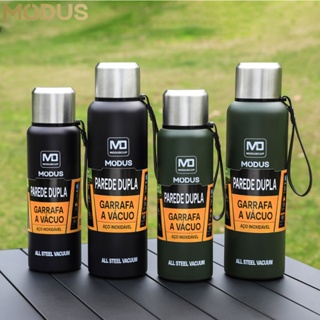 MODUS Garrafa Térmica Aço Inox Portátil Caneca de Viagem com Corda e Bolsa 1000ML/1500ML em Oferta na Shopee