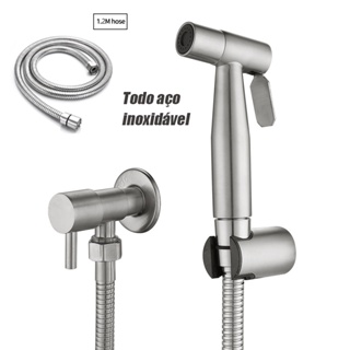 Kit de Ducha Higienica Para Banheiro 1.2m completa Luxo Metal inox nucleo da valvula em Oferta na Shopee