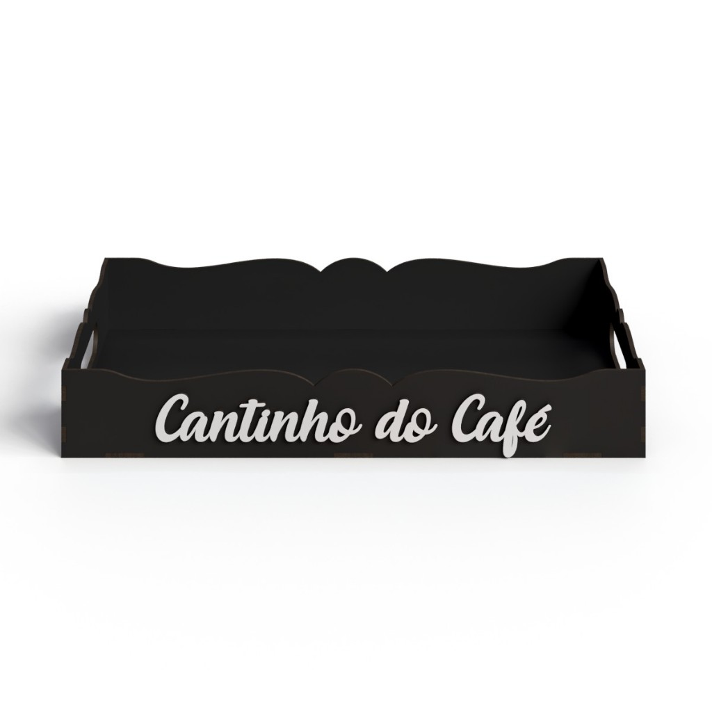 Bandeja Cantinho do Café Decorativa MDF Pintada Praticidade Decoração Com Alça