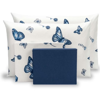 Jogo de Lençol Roupa de Cama Casal Padrão 4 Peças Algodão Percal 200 fios em Oferta na Shopee