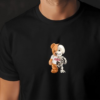 Camisetas Algodão Camisa Estampada Envio Rapido  Confortavel Urso Caviera Moderno Oversized Unisse