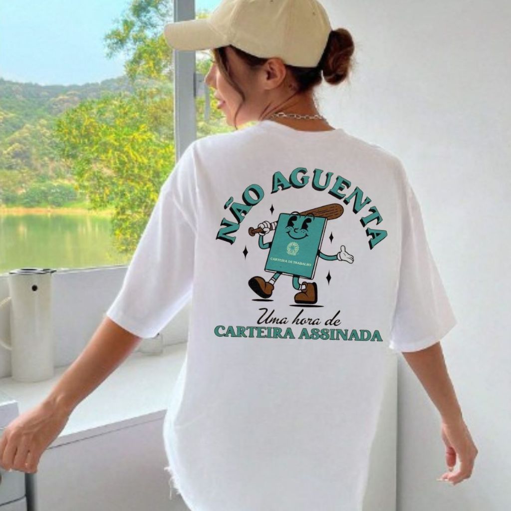 Camiseta Blusa Unissex 100% Algodão meme engraçado camisa estampada feminina masculina básica