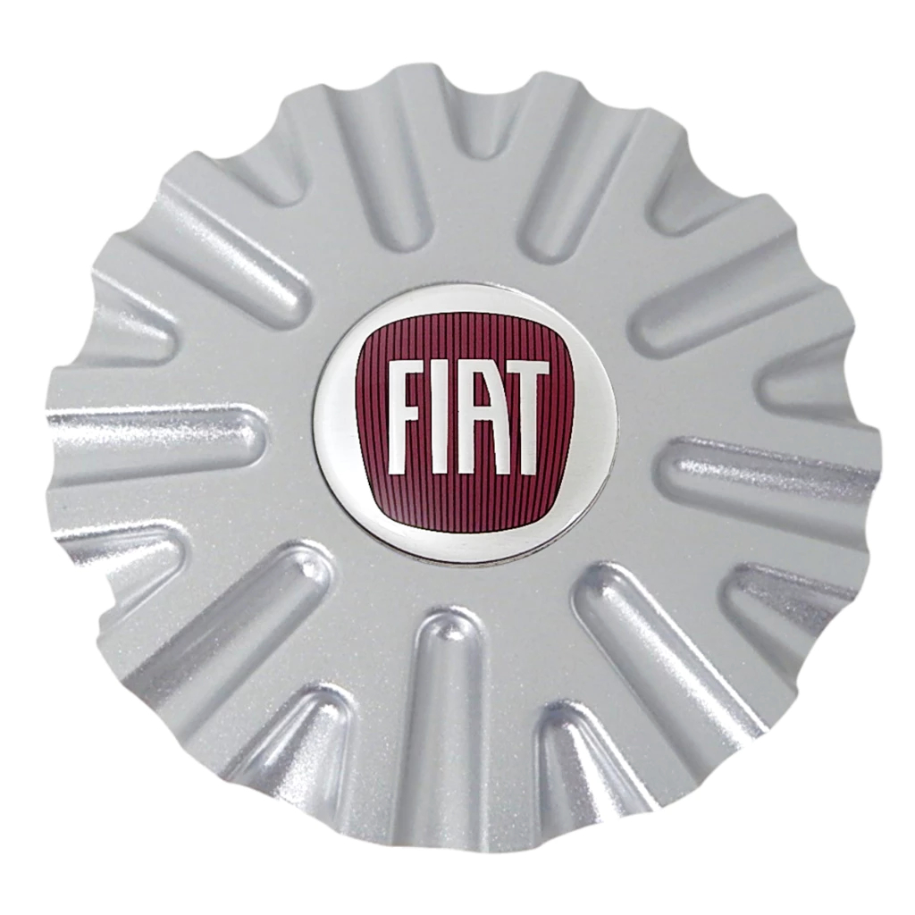 Calota Calotinha Tampa Central Roda Krmai K16 Prata Emblema Fiat