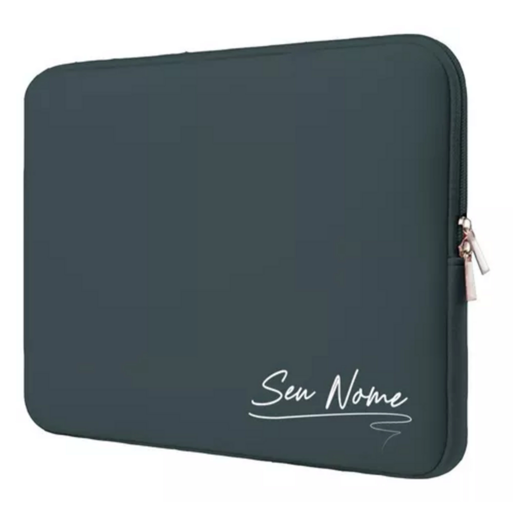 Capa Case Pasta Maleta para Notebook Neoprene Ultrabook 15.6/14/13.3/12/11/17/10 Personalizada com Nome Sublinhado