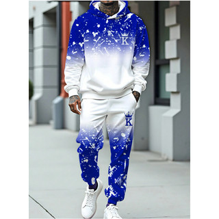Conjunto de Moletom Masculino Streetwear Adulto Calça Blusa Capuz Bolsos Casual Estiloso Descolado Envio Rapido