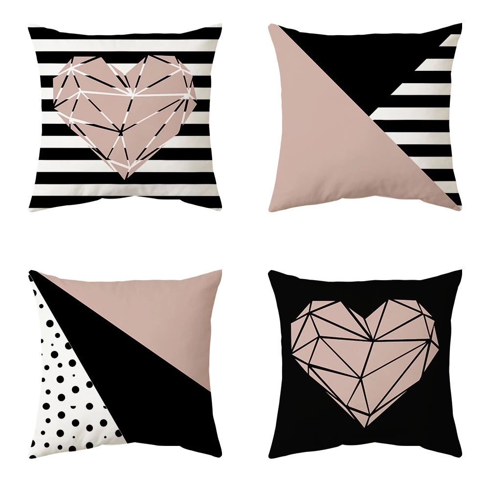 Kit Com 04 Capas De Almofadas Decorativas 45x45 Em Oxford