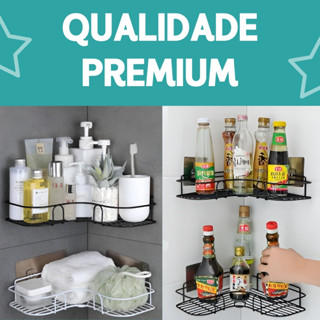 Porta Shampoo - Suporte De Canto Com adesivos Prateleira Para Banheiro E Sabonete - CH em Oferta na Shopee