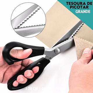 Tesoura Profissional de Picotar Tecidos - CH em Oferta na Shopee
