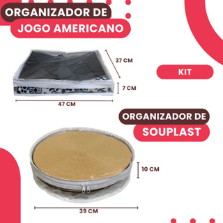 Kit com 6 unidade - 3 Organizadores de souplast redondo e 3 Porta Jogo Americano em Oferta na Shopee