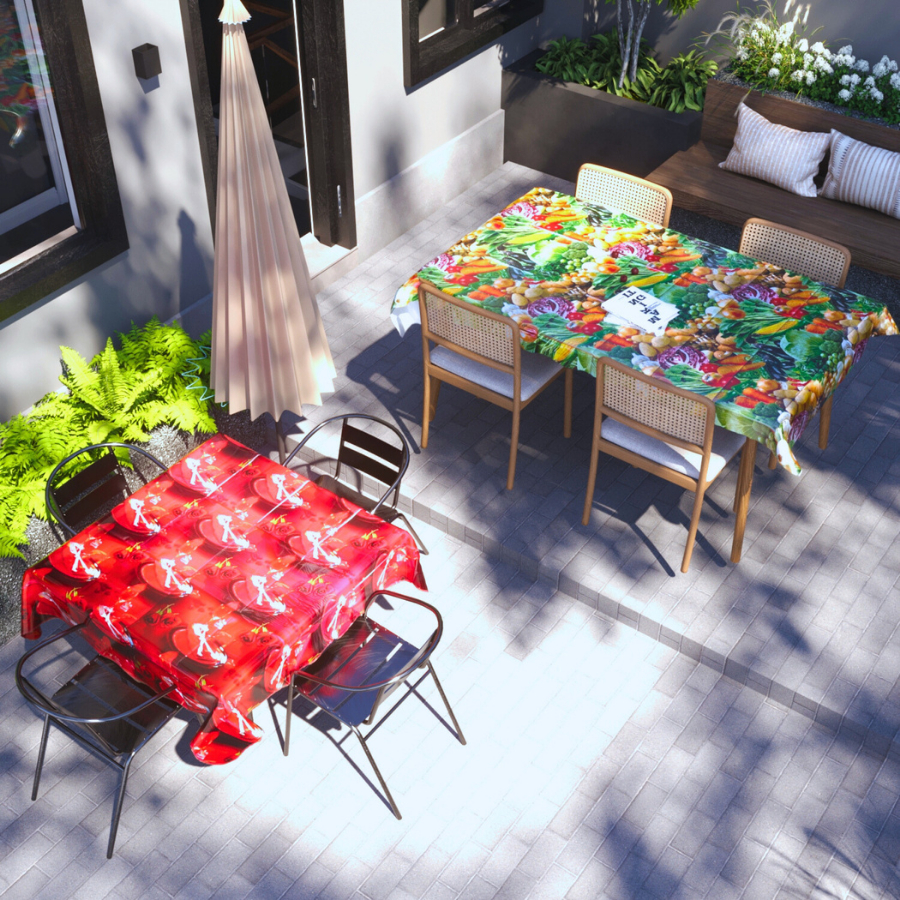 Toalha de Mesa Cozinha de Plástico PVC Térmico 4 e 6 Lugares Novas Estampas Impermeável Durabilidade em Oferta na Shopee