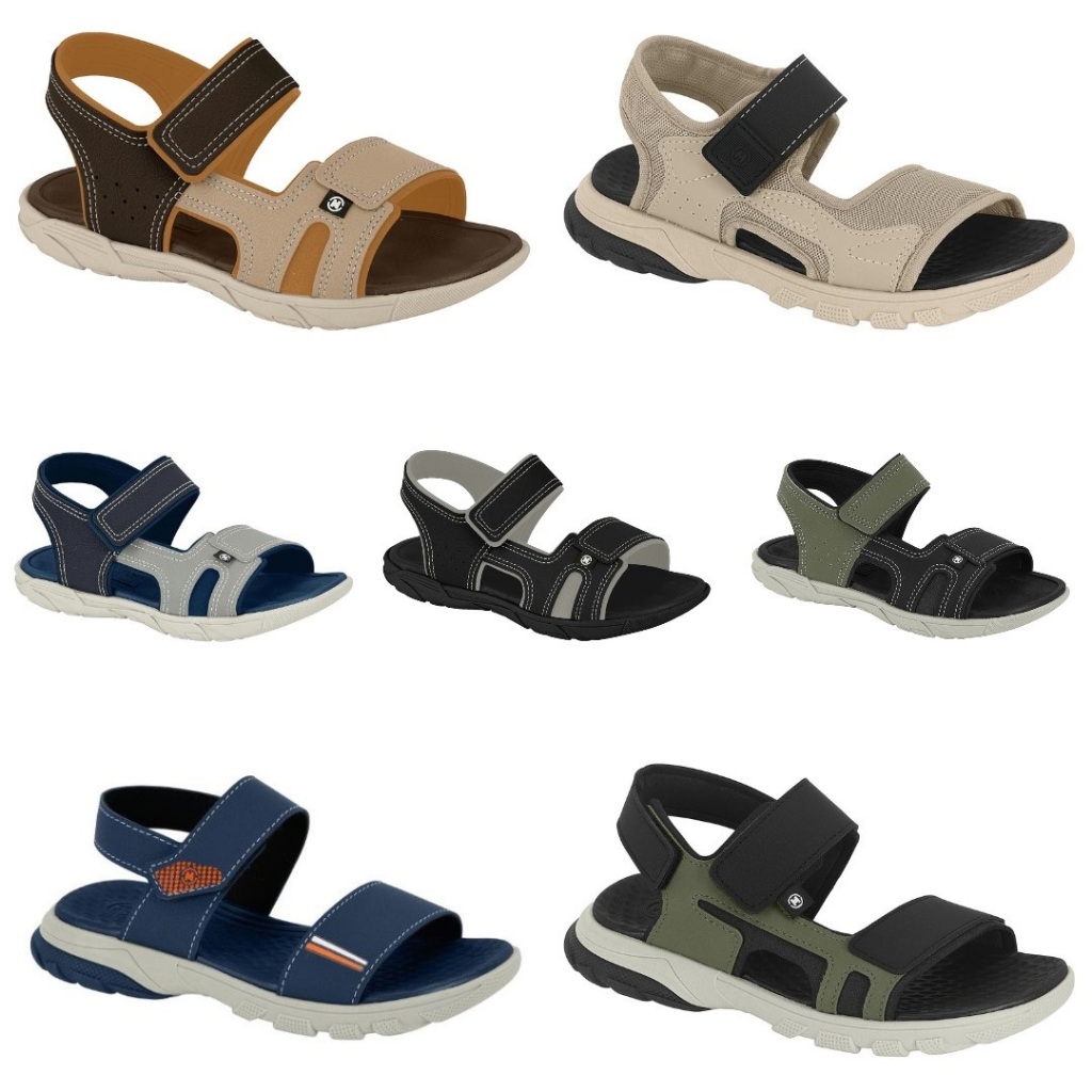 Sandália Papete Infantil Molekinho Menino Velcro Ajustável Calce Fácil Confortável 2400.139 em Oferta na Shopee