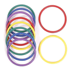Argolas de Plástico Coloridas Kit c/6 unidades - P/Festa Junina- Brincadeiras de Crianças