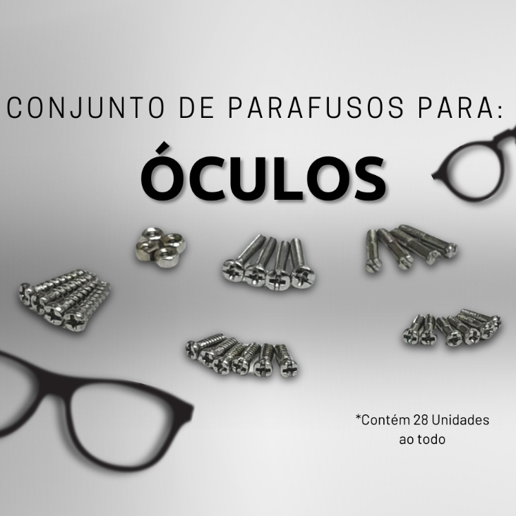 Kit com diversos tipos de parafuso para haste de óculos Oferta