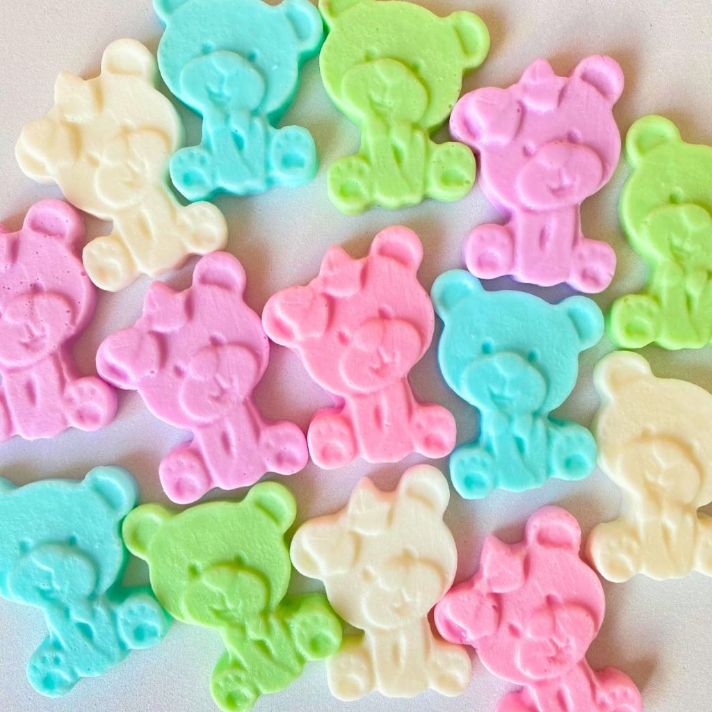 Kit 50 sabonete ursinho perfumado lembrancinha chá de bebe revelação maternidade aniversário em Oferta na Shopee