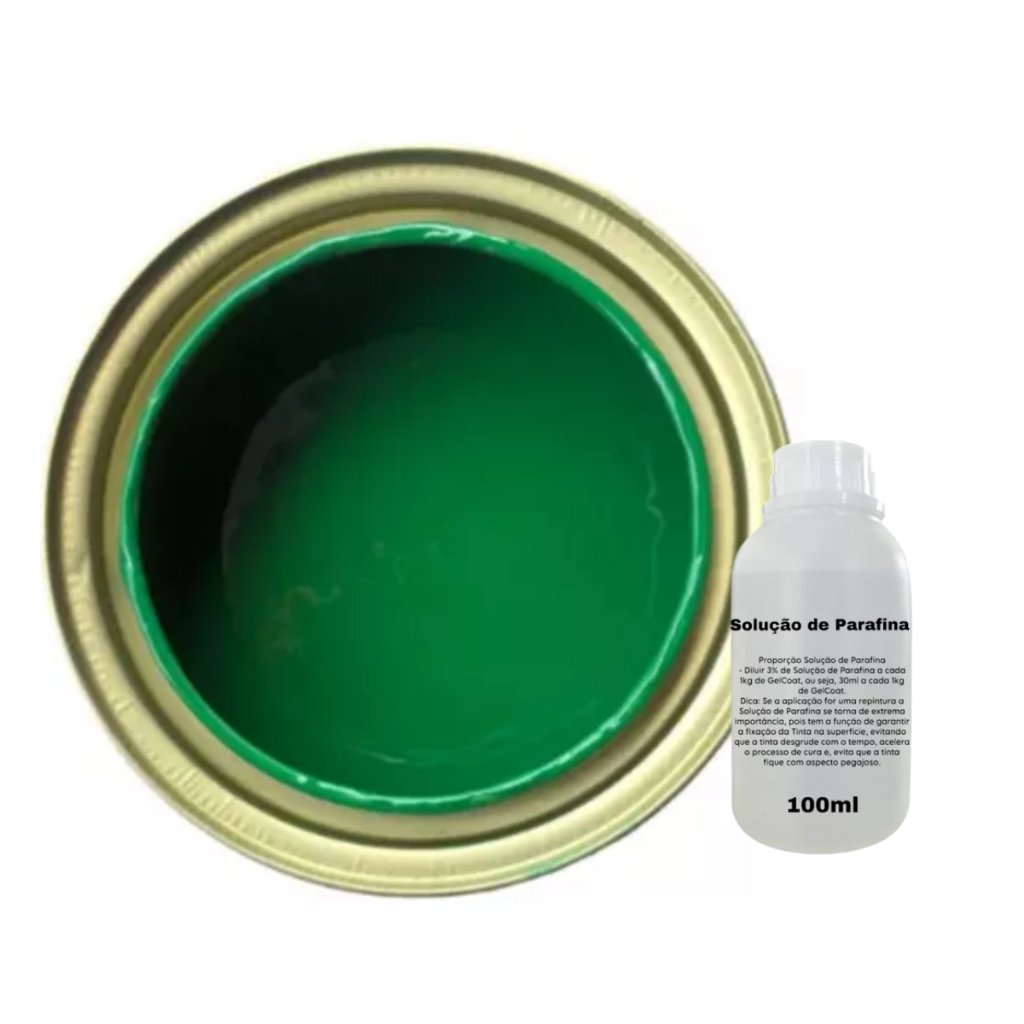 Gelcoat Verde 1kg + Catalisador + Parafina 100ml